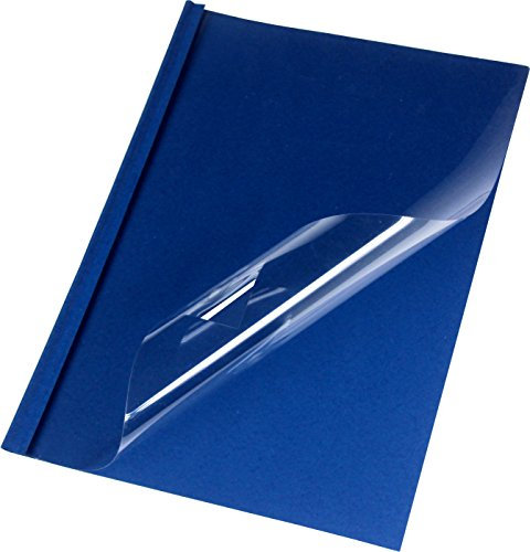 LMG LMG-BMDLM-DBL-R2 Premium Thermobindemappe Lederstruktur mit matter Vorderseite, 2 mm, 50 Stück