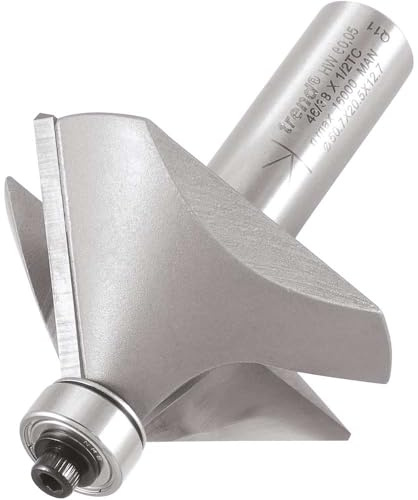 Trend Professionell Kullagrad Fasfräs, 1/2 Tum Skaft, 45 Grader, 50 mm Skärdiameter, 19 mm Skärlängd, Hårdmetallspets (Tct), 46/38 x 1/2Tc