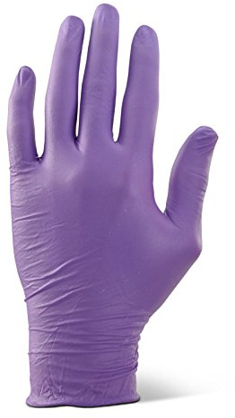 NITRILE EXAMINATION GLOVES POWDER FREE PURPLE S