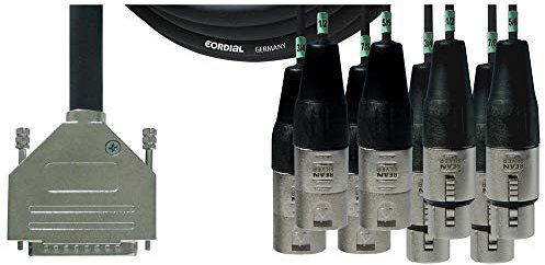 Cordial Intro Multipaire AES DSub/XLRfm 8 voies, Rean, 5 m - Câble numérique multiconducteur