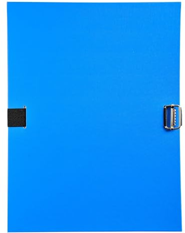 Exacompta - Réf. 30100H - Carton de 10 chemises à dos extensible en polypropylène couleur - 1 rabat en pied - fermeture par sangle - boucle à coulisseau cranté - dim 24 x 32 cm - couleurs assorties