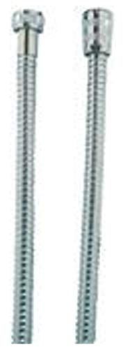 AquaSu Sicherheits-Brauseschlauch | Duschschlauch | Metall | Chrom | Mit Drehkonus | 1,50 m