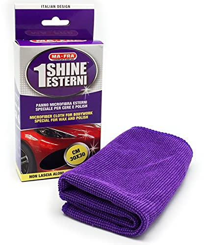 Mafra, 1Shine Esterni, Panno in Microfibra per Esterni Auto, Ideale per Applicazione e Rimozione di Polish e Cere, Non Graffia o Rovina la Carrozzeria, Formato 30x30cm, A0218