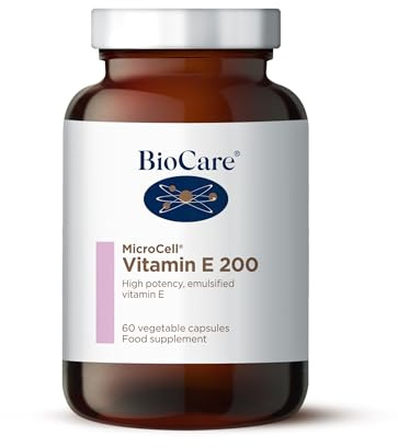 BioCare MicroCell Vitamin E 200iu - Protection of Cells from Oxidative Stress - Vegan Friendly - 60 Capsules