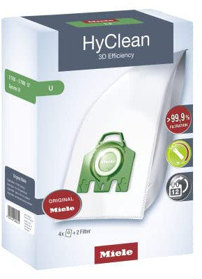Miele Original Zubehör – HyClean 3D Efficiency U Staubsaugerbeutel – Schließt den Staub sicher im Staubsauger ein (10123250)