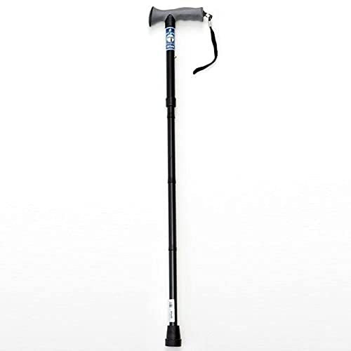 Drive Medical 10370BLK-6 Klapp-Gehstock, mit Gel-Griff, Schwarz