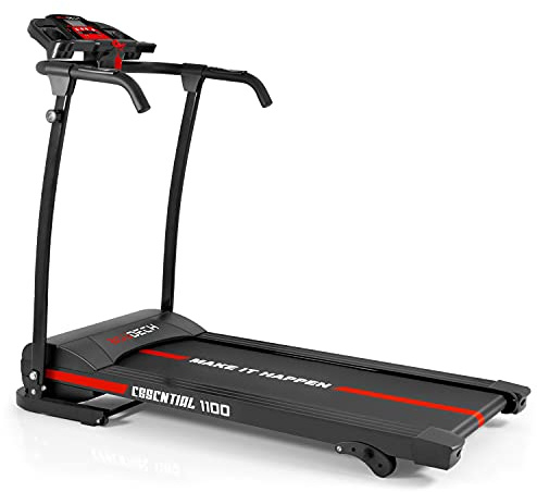 BOUDECH Tapis Roulant Électrique Pliant 1100W avec Moniteur de Fréquence Cardiaque et MP3 System - Noir