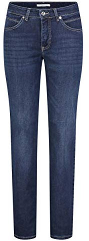 Mac - Damen 5-Pocket Jeans, Melanie (5040), Größe:W48, Länge:L28, Farbe:New Basic wash (D845)
