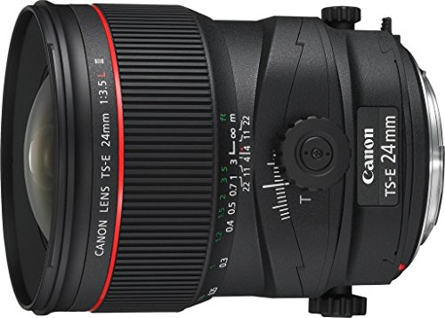 Canon TS-E 24mm f/3.5 L II Lens (Wide 24mm focal length, ± 8.5° Tilt & ±12mm Shift)