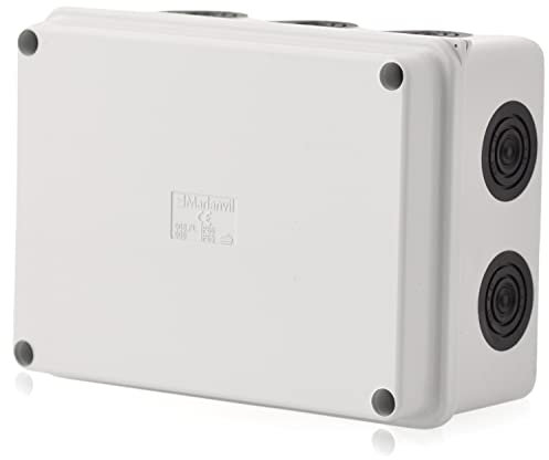 Aufputz Abzweigdosen Kabelabzweigkasten 10 Membraneingänge | IP65 | 150x110x70 mm | Verteilerdose Abzweigdose Aufputz Wasserdicht Aussen Installationsgehäuse Box Verbindungsdose