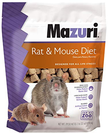 Mazuri | Pet Rat & Mouse Food | Rodent Pellet Blocks| 2 Pound (2 Lb.) Bag