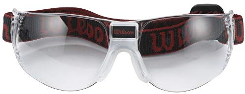 Wilson Goggles, Omni Squash Gafas De Unisex Negro Rojo Adulto, Transparent, NS
