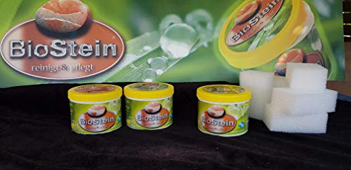 3 Set BioStein Universalreiniger 850g Dose (incl. 6 Reinigungsschwämme).