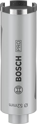 BOSCH, Corona diamantata per carotaggio a secco, G 1/2, per Universal, diametro 52 mm, lunghezza 150 mm, 4 segmenti, altezza segmenti 7 mm, 2608587319