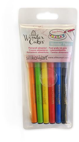 Silikomart 99.011.99.0001 Décoration de Gâteaux, Produits Alimentaires, Multicolore, lot de 1 (6 stylos de différentes couleurs)