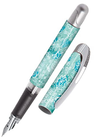 Online Füller College Love & Kisses, Tinten-Füller für Rechtshänder, ergonomisches Griffstück, hochwertige Iridium-Feder medium, Standard-Tintenpatronen, inkl. Kombipatrone, 1 Stück (1er Pack)