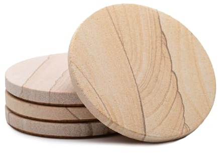 Thirstystone Brand - Desert Sand Coaster, Multicolor All Natural Sandstone - Durable Stone with Varying Patterns, Every Coaster Is An Original 4 inch round