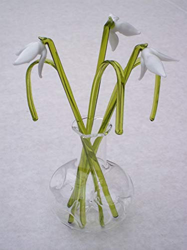 Lyndas Gifts Glass Snow Drops with Vase