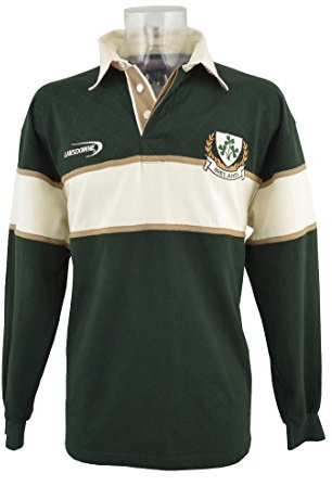 Carrolls Irish Gifts Lansdowne - Maglietta Rugby a Maniche Lunghe, Colore: Irlanda - XL