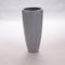Elegant Einrichten Blumenkübel Fiberglas rund konisch D38xH80cm grau.