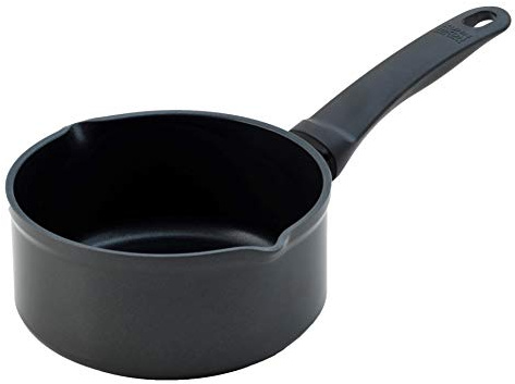 Kuhn Rikon Milk Pan 1.4L/16cm, Forged Aluminium 3-Layer No-PFOA Titanium Hardened Nonstick Pan with Stay-Cool Handle. for Any Hob, Including Induction. Oven & Dishwasher Safe - Easy Induction