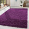 HomebyHome Shaggy Teppich Wohnzimmer 120 x 170 cm - Shaggy Teppich Hochflor Violett Extra Weich und Flauschig - Waschbarer Langflor Teppiche für Schlafzimmer, Küche, Flur - Carpet, Halı, Kilim