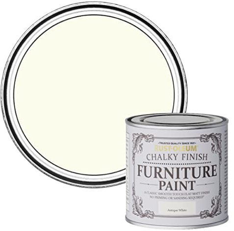 Rust-Oleum AMZ0013 Chalky Furniture Paint Antique White 125ml