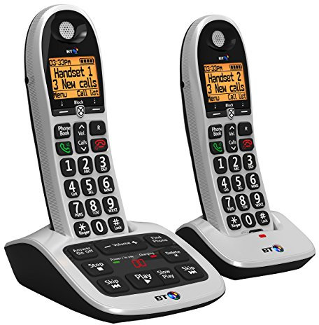 BT 4600 Twin Big Button Digital Cordless Answerphone with Advanced Call Blocking (Renewed)