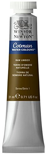 Winsor & Newton 0308554 Cotman Aquarellfarbe mit ausgezeichneter Transparenz, Farbkraft und Verarbeitungseigenschaften, Wasserfarbe 21ml Tube - Umbra natur