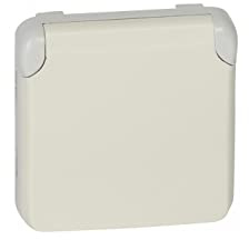 Legrand 069640 Prise de Courant Étanche 2P+T avec Contact Latéral de Terre Plexo Composable IP55, 16A, 250V, Blanc