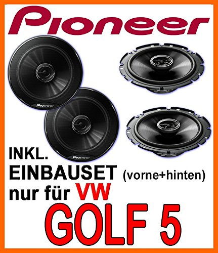VW Golf 5 - Lautsprecher - Pioneer für vorne & hinten - Einbauset