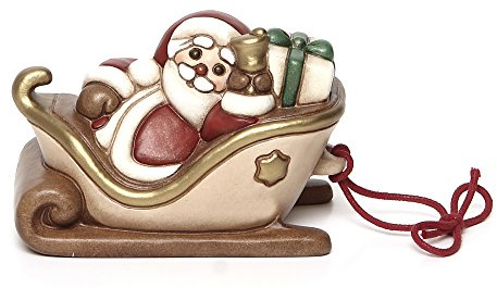 THUN - Slitta di Babbo Natale Piccola - Soprammobile da Collezione - Ceramica - I Classici