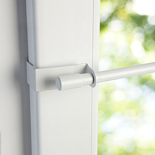 Sonnenschutz-HH - Klemmstange Easy-Fix 7/9 mm Metall - 75-125 cm Länge ausdrehbar weiß - Teleskop-Stange ausziehbar für Scheibengardine Vitrage Scheibenstange Gardinenstange - ohne bohren