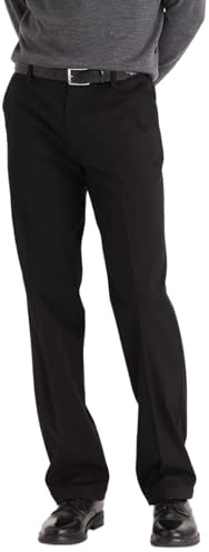Dockers Men's Classic Fit Easy Khaki Pants (Regular and Big & Tall), Black, 38W x 30L