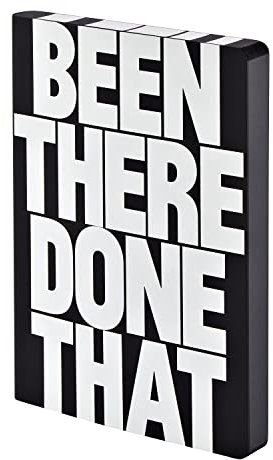 Nuuna Notizbuch A5+ | Graphic L - Been There Done That | Dotted Journal | 3,5mm Punktraster | 256 nummerierte Seiten | 120g Premium-Papier | Leder schwarz | nachhaltig produziert in Deutschland