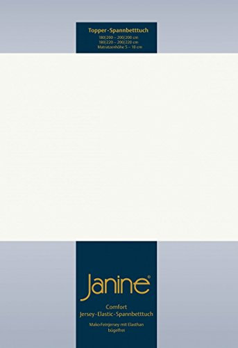 Janine 5001 Topper-Spannbetttuch Elastic 90/190 bis 120/200 cm Ecru Fb. 09