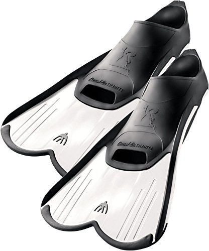 CRESSI Light Fins for Swimming, Training, Reactive Blade for Muscle Legs, Soft Elastomer Shoe, Ideal for Swimming Pool, Sea, And Snorkeling, Unisex, White, EU 41/42_UK_7/8