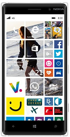 Nokia Lumia 830 Smartphone débloqué 4G (Ecran : 5 pouces - 16 Go - Windows Phone 8) Blanc