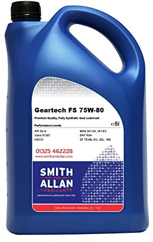 Smith & Allan 75w/80 Fully Synthetic Gear Oil API GL-4 : Size - 5lt