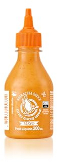 FLYING GOOSE Sriracha Mayoo Sauce - Mayonnaise, leicht scharf, orange Kappe, Würzsauce aus Thailand, 1er Pack (1 x 200 ml)
