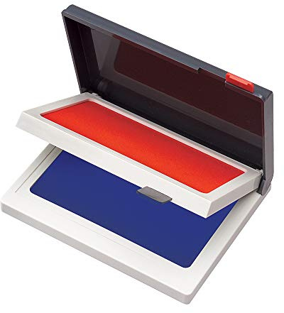 Cosco(R) Felt Stamp Pad, Blue/Red