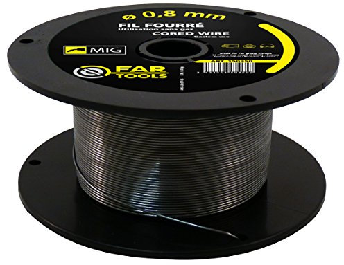 Fartools 150350 Bobine fil à souder 0,8 mm MIG sans gaz Préconisation MIG Diamètre 0,8 mm