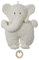 EFIE Spieluhr Elefant aus Bio-Baumwolle (KBA), GOTS-Zertifiziert, waschbar, handgefertigt, Made in Germany, Melodie Brahms Wiegenlied