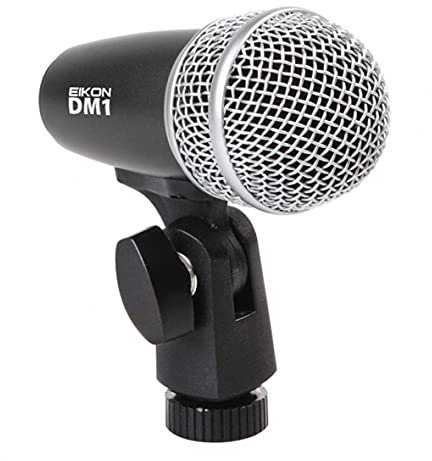 PROEL EIKON DM1 - Microfono dinamico professionale per percussioni + supporto microfono, Capsula Silver, Nero