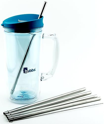 Cocostraw for Bubba Envy 32 & 48 oz Big Tumbler PerfectFIT 18/8 Stainless Steel Drinking Straws With Cleaning Brush by CocoStraw