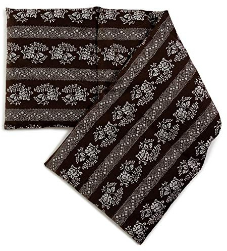 Cherry Stone Pillow - 23.6 x 7.8 in - 4 Chambers - Brown with Flowers - Thermic Cushion - Grain Cushion