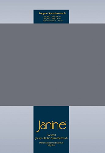 Janine 5001 Topper-Spannbetttuch Elastic 140/200 bis 160/220 cm opalgrau Fb. 48