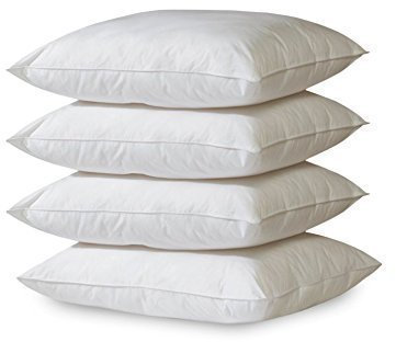 GOLD STERN 4 x Polyester Vlies Füllkissen 50 x 50 cm, Inlettkissen 60°C waschbar, für Dekokissen, Kopfkissen, Sofakissen, Deko Set Modern, Herstellung in Deutschland