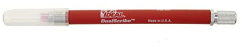 IDEAL Electrical 45-357 DualScribe Double-Ended Fiber Optic Scribe, Fiber Conductors, Ruby, 1 Hand-Held Scribe