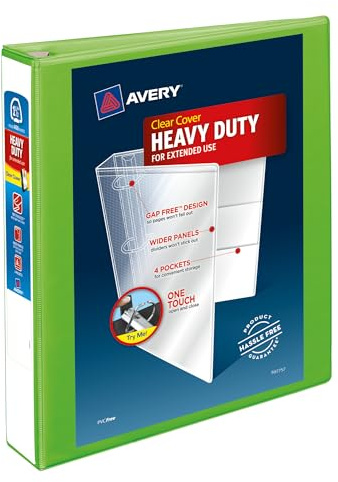 Avery Dennison AVE-79773 Heavy-Duty View Binder, Multi-Colour, 1.5 -Inch